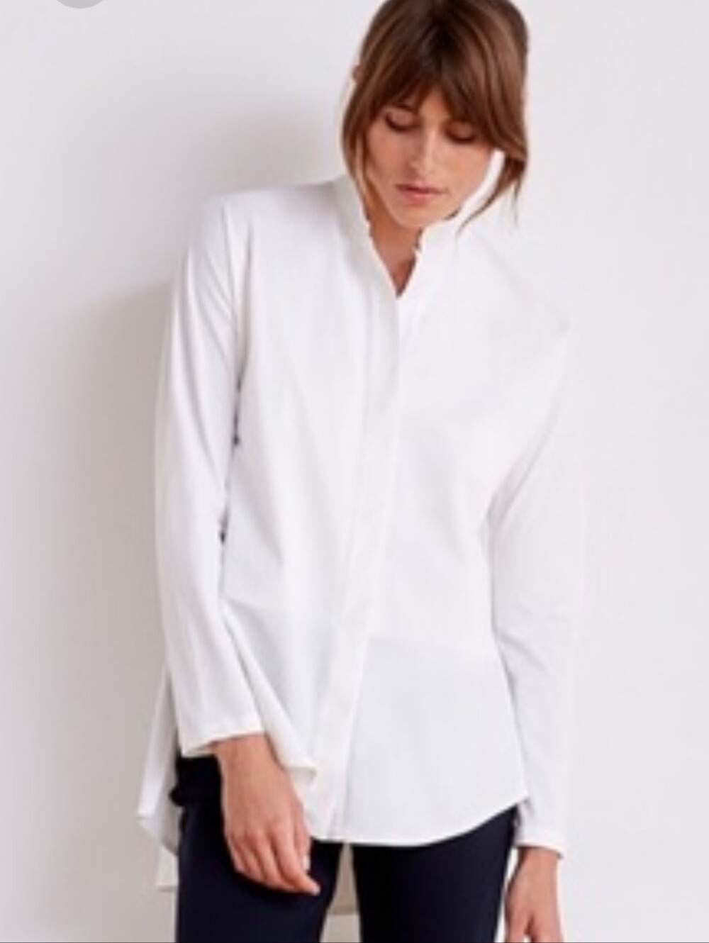 A DAY SOMETHING BORROWED SHIRT SIZE X-SMALL Minimalist White